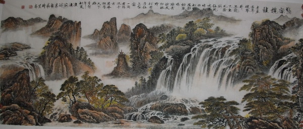 写意山水画 岱宗揽胜