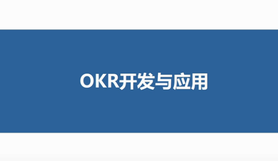 OKR实战开发与应用视频 